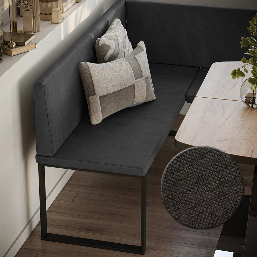Vicco panca ad angolo Antracite 120 x 150 cm