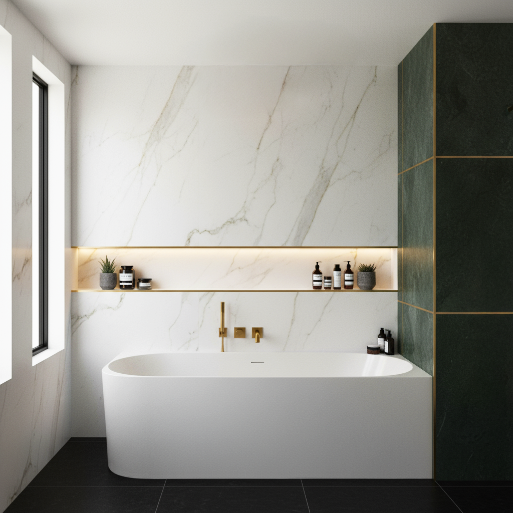 Vasca Da Bagno Angolare In Acrilico Bellanto Slim 170 Destra