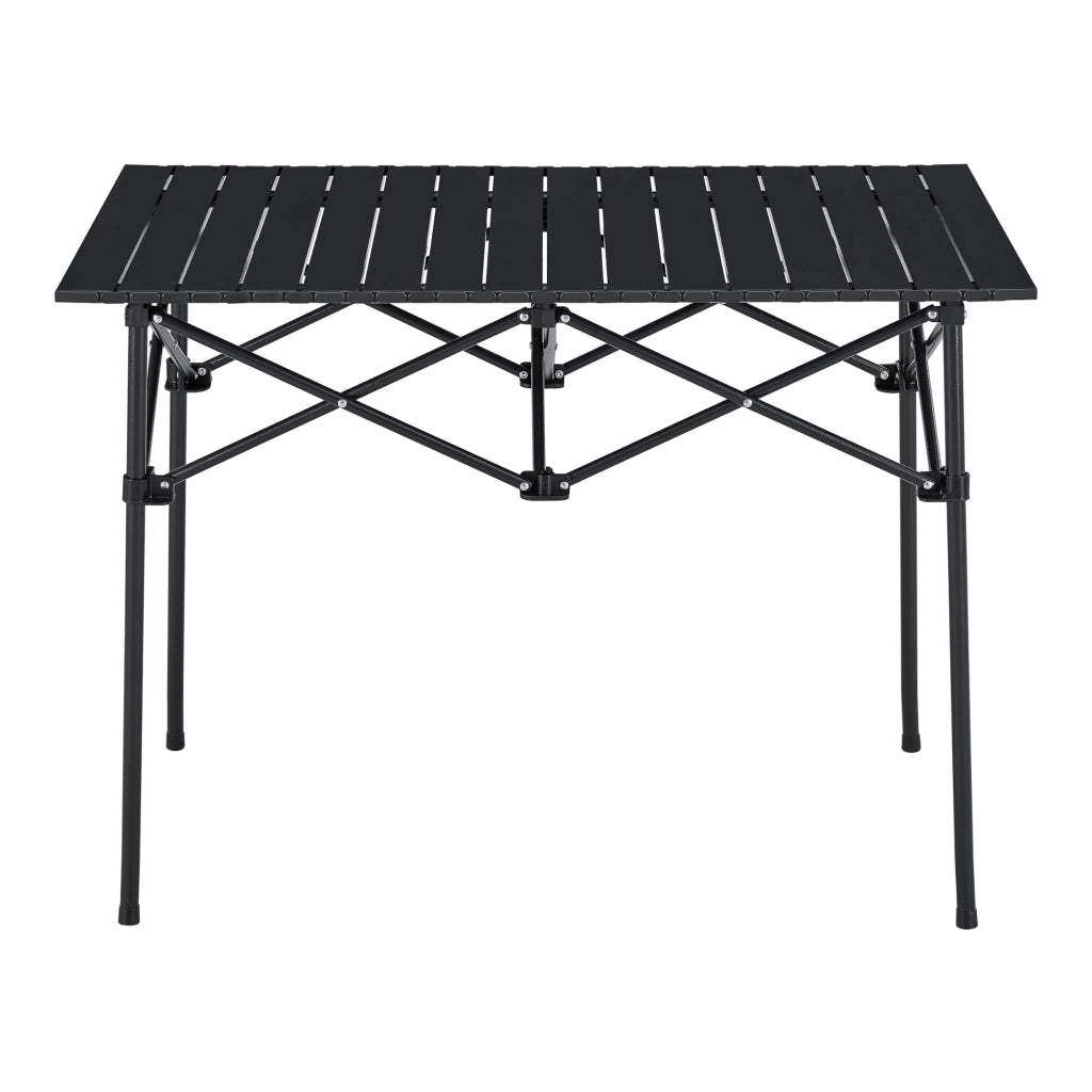 Tavolo Portatile da Campeggio Castilenti con Borsa di Trasporto - Nero [en.casa]