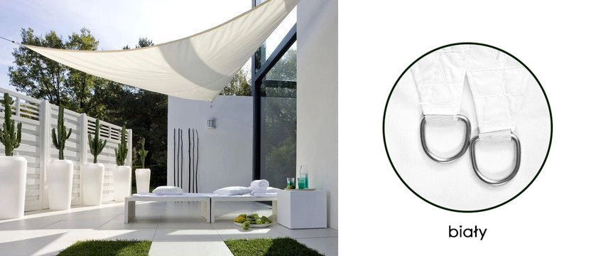 AIO FACTORY Vela Ombreggiante 3x3x3m Impermeabile Vela Ombreggiante da Giardino Bianca