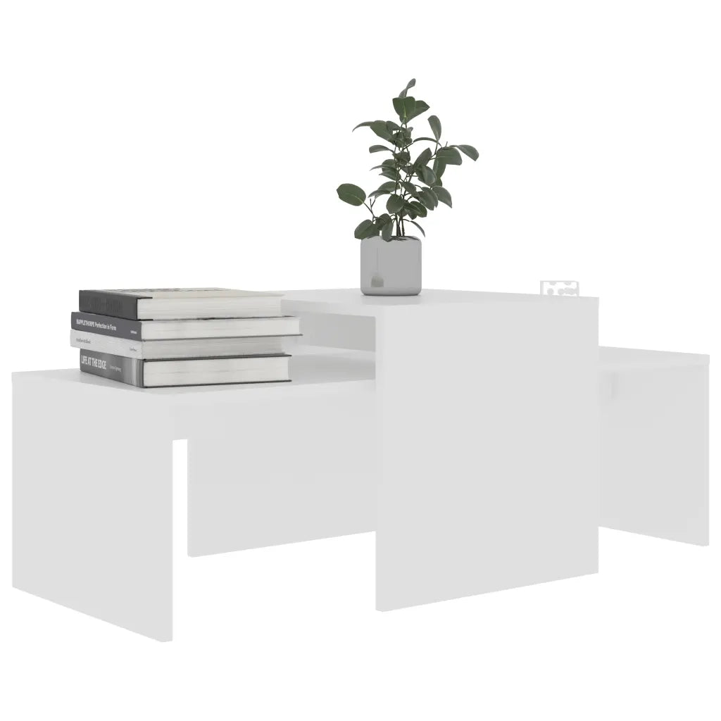 Tavolino da salotto | Tavolino da caff¨¨ | Tavolino da Soggiorno Bianco 100x48x40 cm in Legno Multistrato