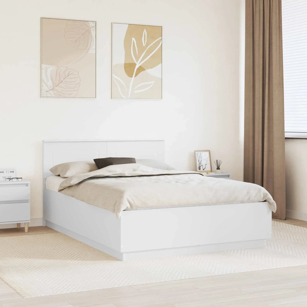Struttura del letto Bianco 150 x 200 cm Legno multistrato