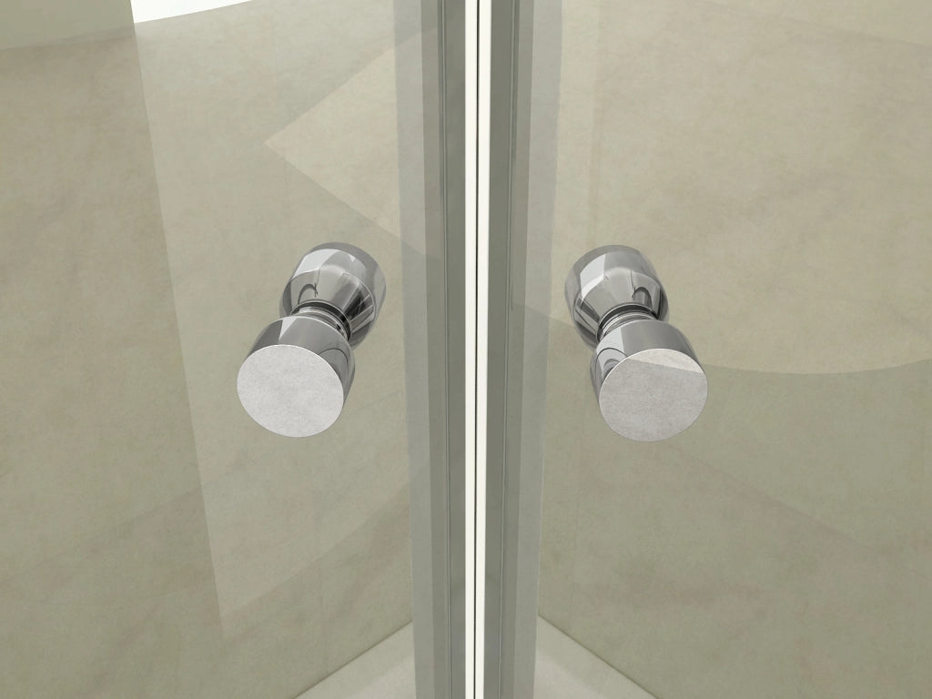 Box doccia semicircolare, due ante battente cristallo 8mm Pura 90x90 cm