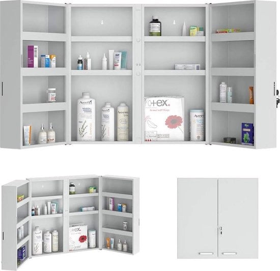 Cassettino di farmaci metallico 53x53 cm cassettino di farmaci di pronto soccorso