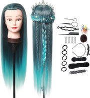 Capigliatura per parrucchieri - capelli in fibra sintetica 100% - 66-75 cm - manichino per stile capelli