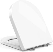Slitta WC morbida con riduzione del rumore e freno di caduta - fissaggio semplice - facile da installare e pulire - sospensioni regolabili su 360 gradi - sedile a forma di D