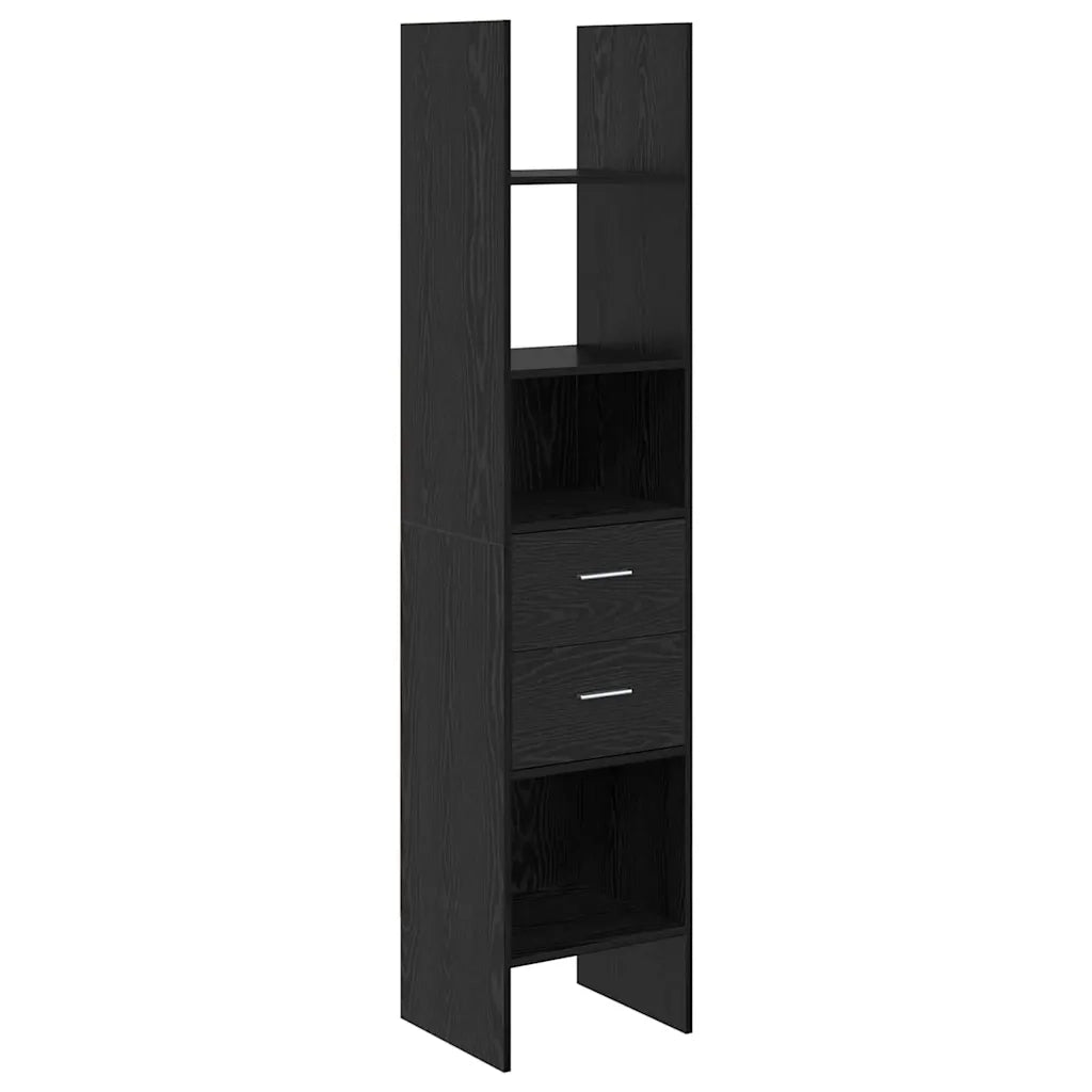 vidaXL Armadio per Libri Rovere nero 40 x 35 x 180 cm