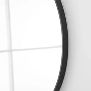 Specchio bagno 80 cm con cornice nero opaco e installazione a parete