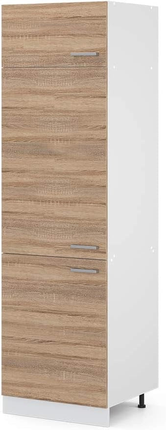 Dispensa universale R-Line, Grigio, 60 cm con porte, per la conservazione di utensili domestici e scorte