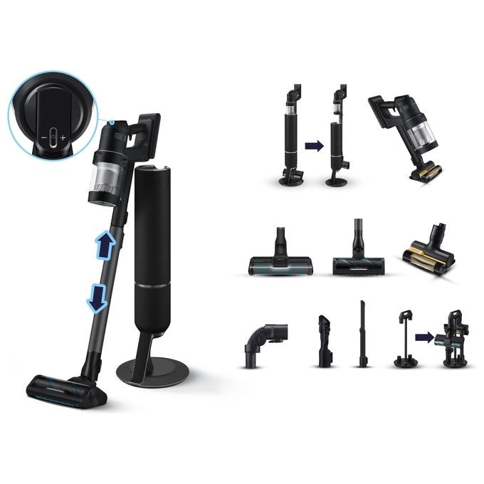 Samsung VS28C9784QK Scopa Elettrica Senza Filo BESPOKE Jet  AI Complete Extra Potenza 280W