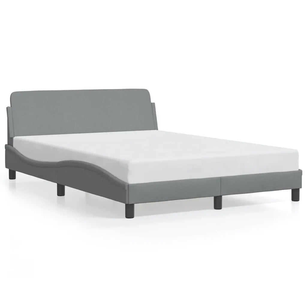 Giroletto con Testiera Grigio Chiaro 140x200 cm in Tessutocod mxl 114267