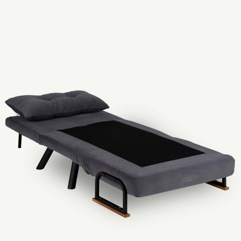 Poltroncina Keoni, Poltrona Reclinabile, 60x78x78h cm Grigio