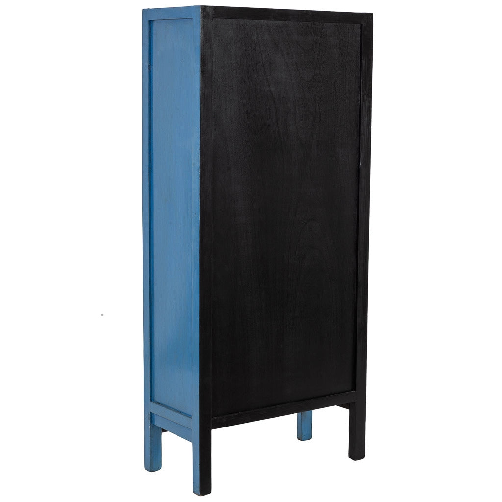 Armadio in legno blu 80x38,5x174,5cm
