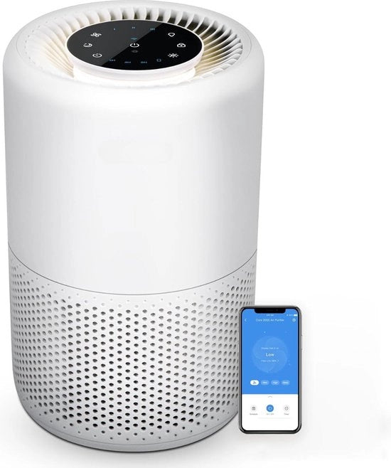 Purificatore d'aria - Funziona contro polvere sottile, acari della casa, allergie da polline e allergie - Rinfrescante l'aria - Aria pulita