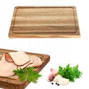 Tagliere da cucina in legno KADAX 45x30 cm, in rovere massello, ideale per servire.