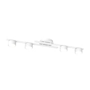 Plafoniera 4 Luci Freyr In Acciaio Bianco Diffusori Cilindrici