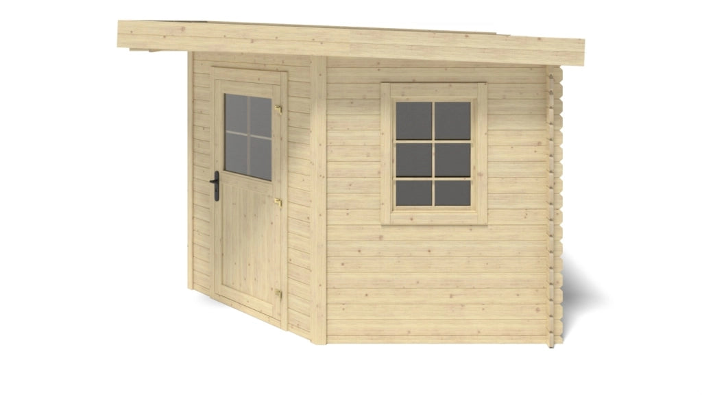 Casetta da giardino in legno - 8m2 - 3x3m - 28mm - colore: naturale - DOM665 - ALTANKA