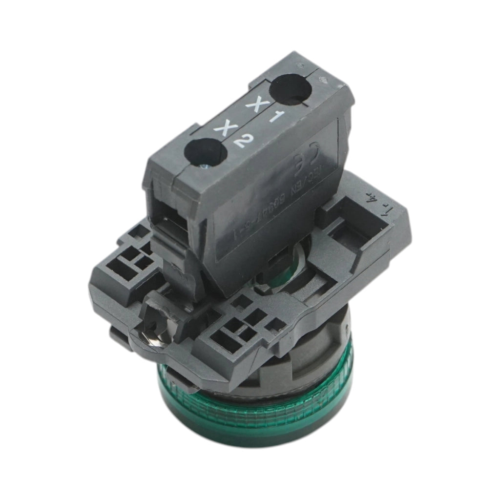 Indicatore di segnale LED verde 220V, 14mA, TB5 Breckner Germany
