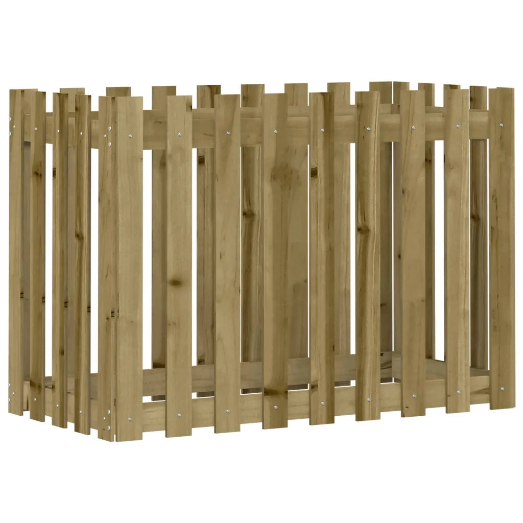 Fioriera da Giardino Recinzione 100x50x70 cm in Pino Impregnato 832486