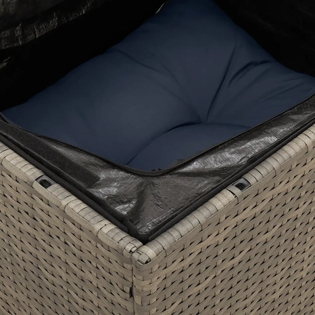 Set Divani da Giardino 8 pz con Cuscini Grigio in Polyrattan