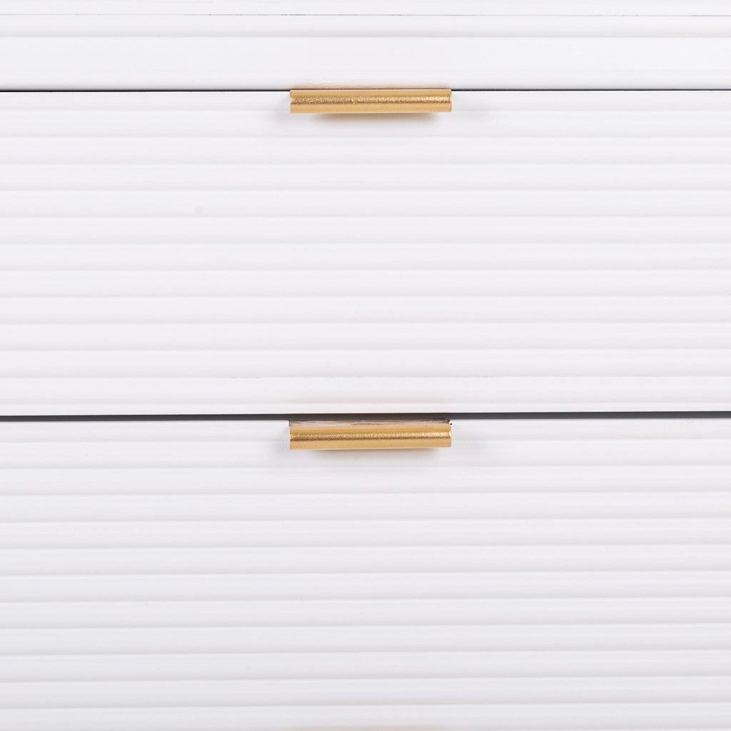 Credenza in legno bianco 145x42x71,5h