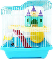 Gabbia per Hamster Hamstervilla con tunnel e casa 28 x 21 x 31 cm (Colore viene inviato a caso)