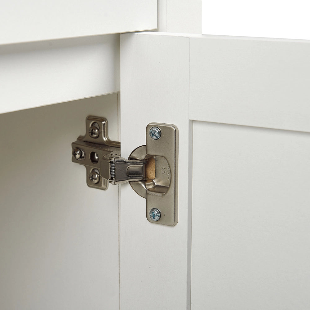 Credenza minimalista con 2 cassetti 3 ante in legno naturale e bianco Soggiorno camera da letto