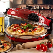 Forno per Pizza Piccolo - Pizza in 4 Minuti - Forno per Pizza - 400 Gradi - Rosso 919, 34 x 30 x 19 cm