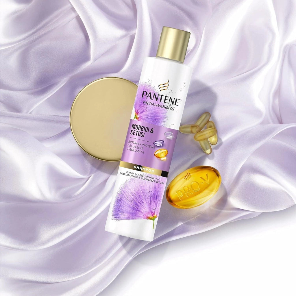 PANTENE SHAMPOO MIRACLES MORBIDI & SETOSI CON BIOTINA + PROTEINA DELLA SETA IDROLIZZATA 225 ML