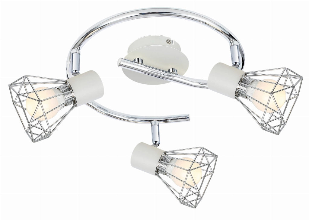 Plafoniera Candellux Verve 98-61355 bianco cromo 43cm 3xE14