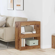 Armadio per Libri 2 livelli 60 x 30 x 72 cm Legno vecchio 880456