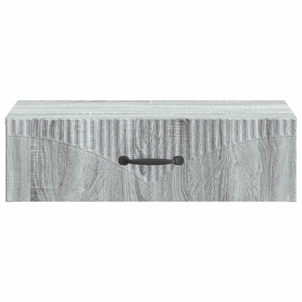 Tavolino da Parete Laterale Grigio Sonoma 59 x 34,5 x 17 cm