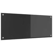 Paraschizzi moderno per cucina 100 x 40 cm durevole resistente al calore design elegante in vetro temperato grigio scuro 02_0058456