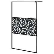 Parete Doccia Walk in 115x195 cm Vetro ESG e Design Pietre Nero CFW5546882
