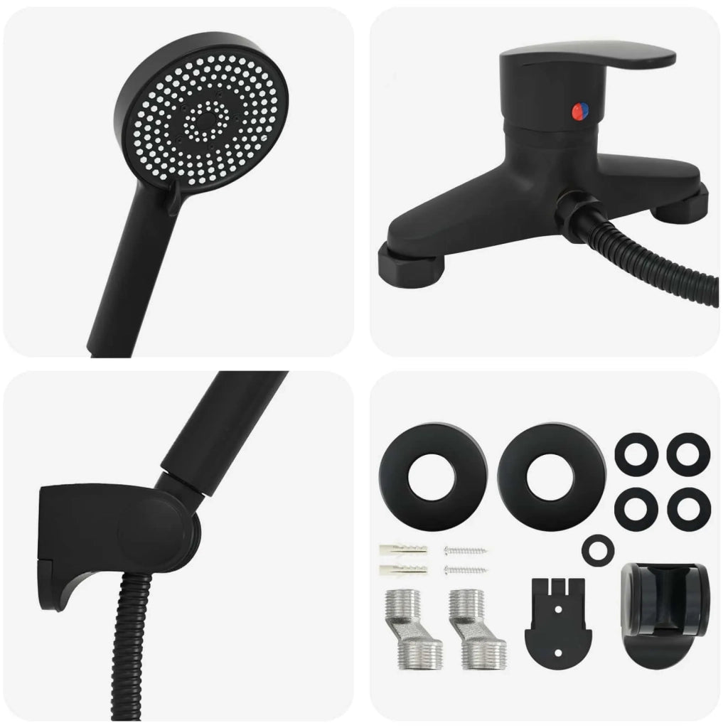 Set di doccia con soffione Nero G 1 / 2 pollici 42023399
