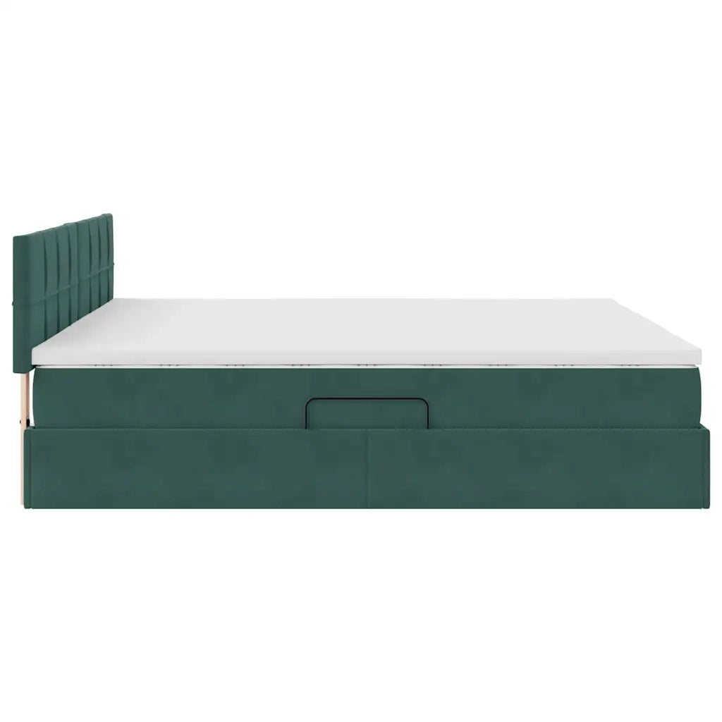 Letto con Contenitore Verde Scuro 180 x 200 cm Velluto 3370776