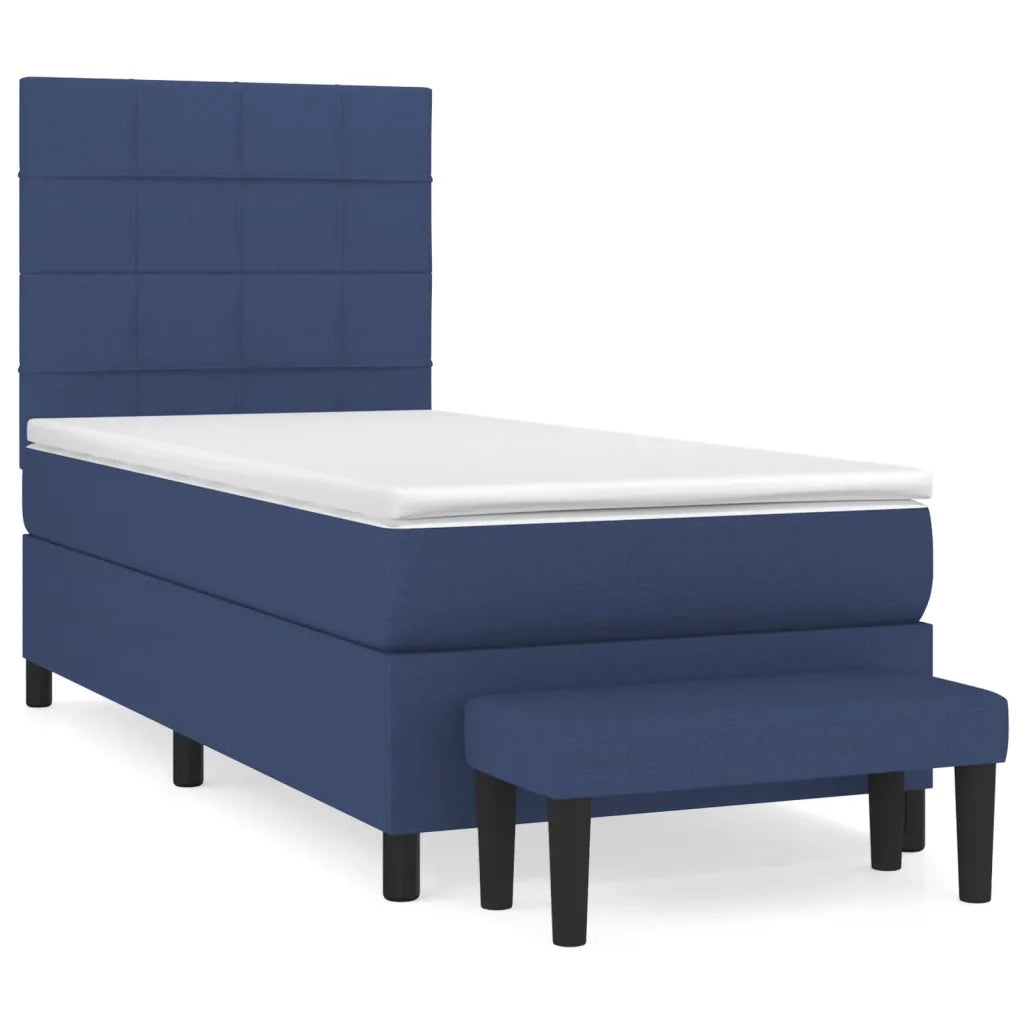 Giroletto a Molle con Materasso Blu 90x190 cm in Tessuto 3136563