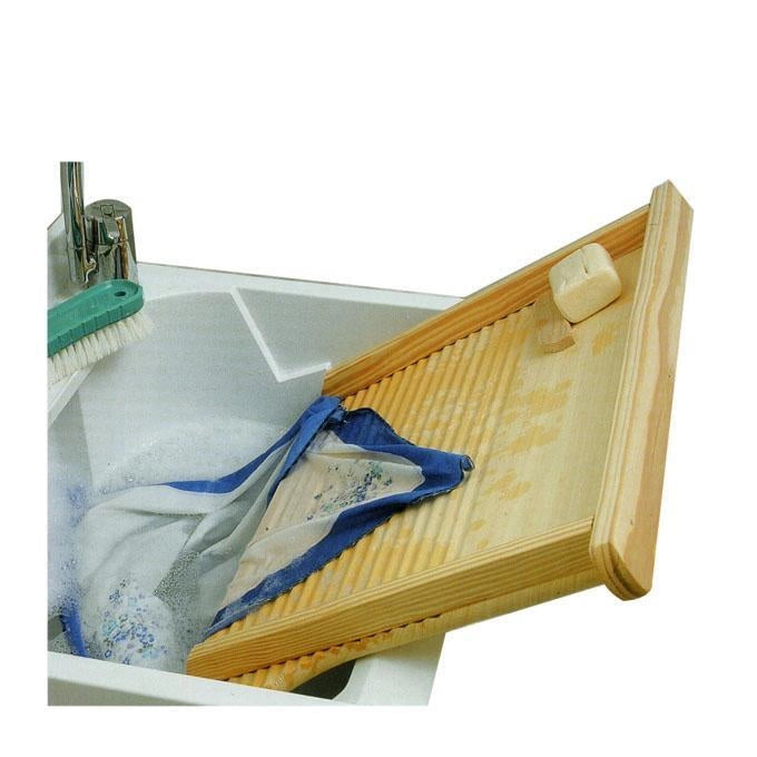 Machx M60163 Danubio Asse per Lavatoio Legno di Pioppo 72x42 cm Spessore 16 mm Ali Regolabili colore Marrone
