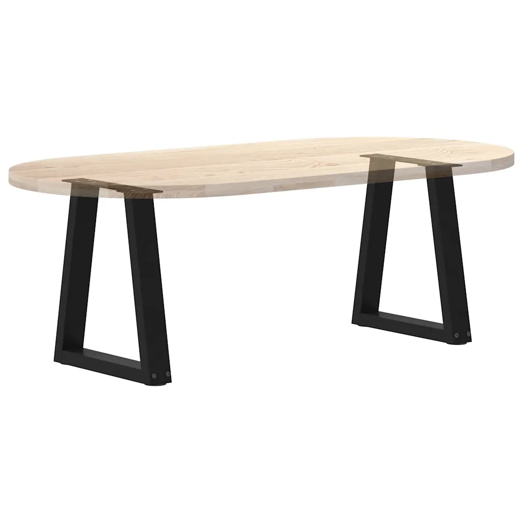 vidaXL Gambe per Tavolino da Caffè a Forma di V 2 pz Nere 38x(42-43,3) cm Acciaio
