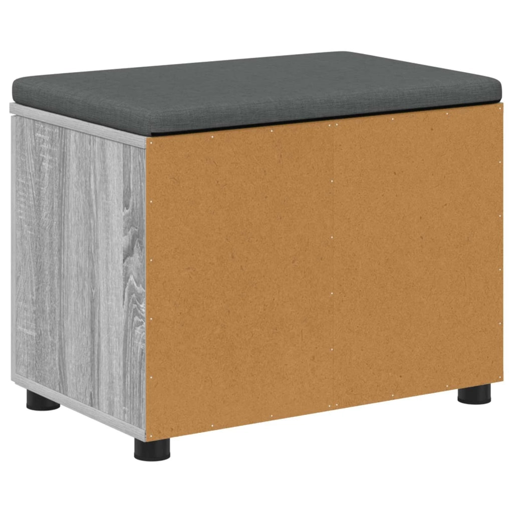 Panca per ingresso con cuscino Sonoma grigia 60 x 38 x 46 cm 891477