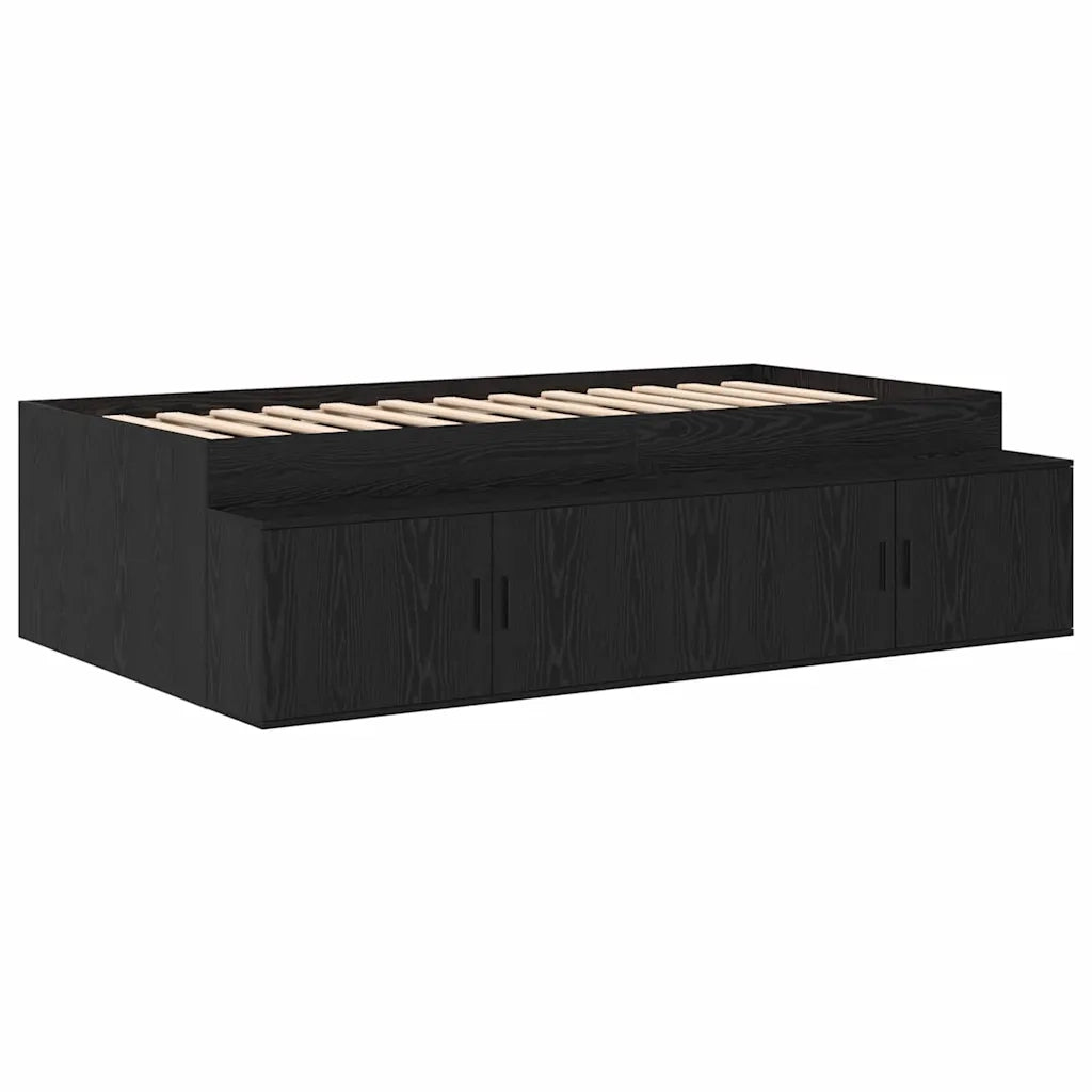 Struttura letto con contenitore Rovere nero 234 x 103 x 53.5 cm 3335590