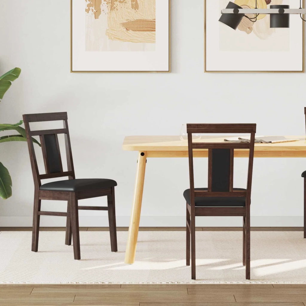Sedia da pranzo 2 pcs Marrone chiaro e nero 42020502