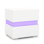 Comodino con 2 cassetti 45 x 35 x 45 cm contenitore efficiente stile moderno MDF bianco 20_0013952