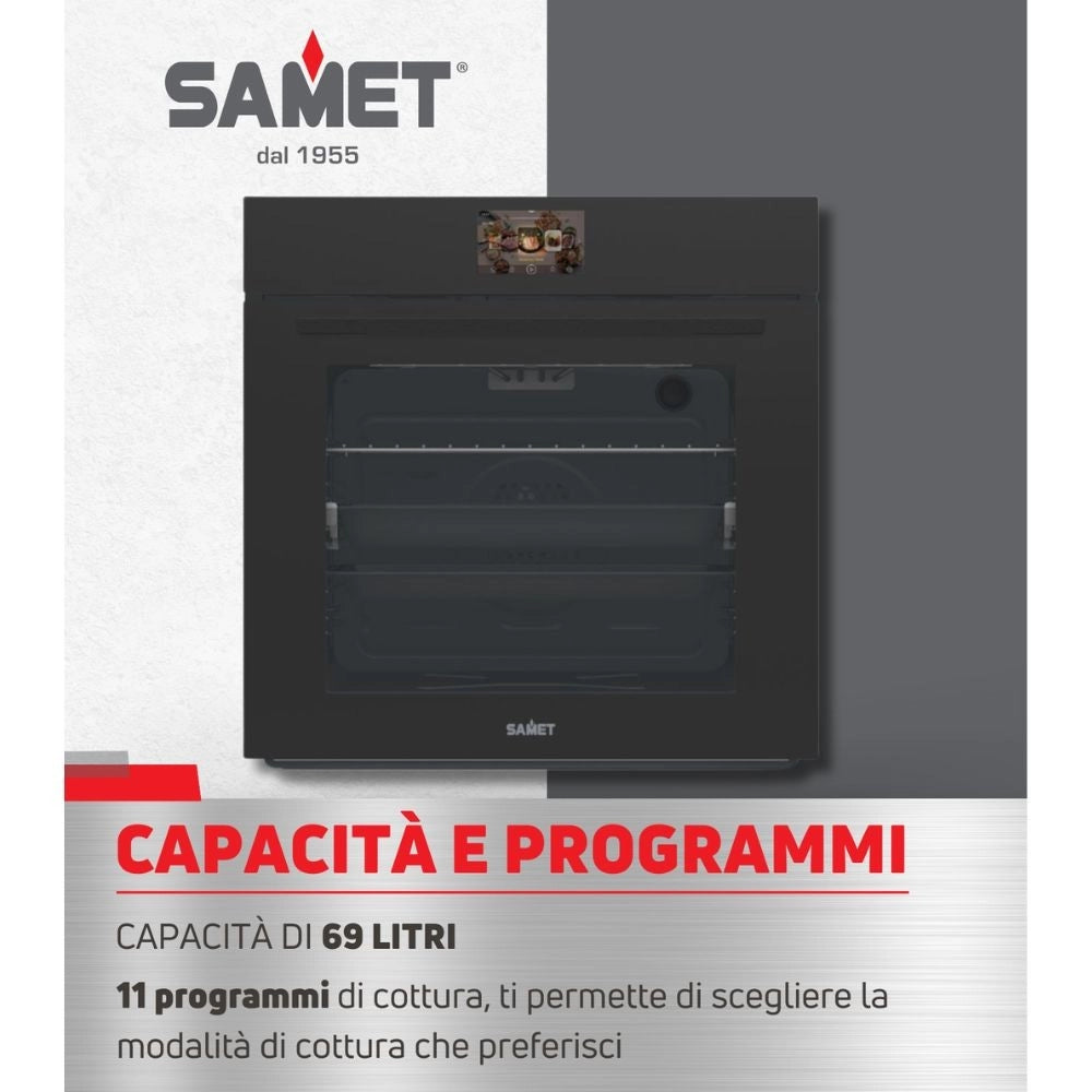 Forno Elettrico multifunzione nero opaco Samet Tempest classe A