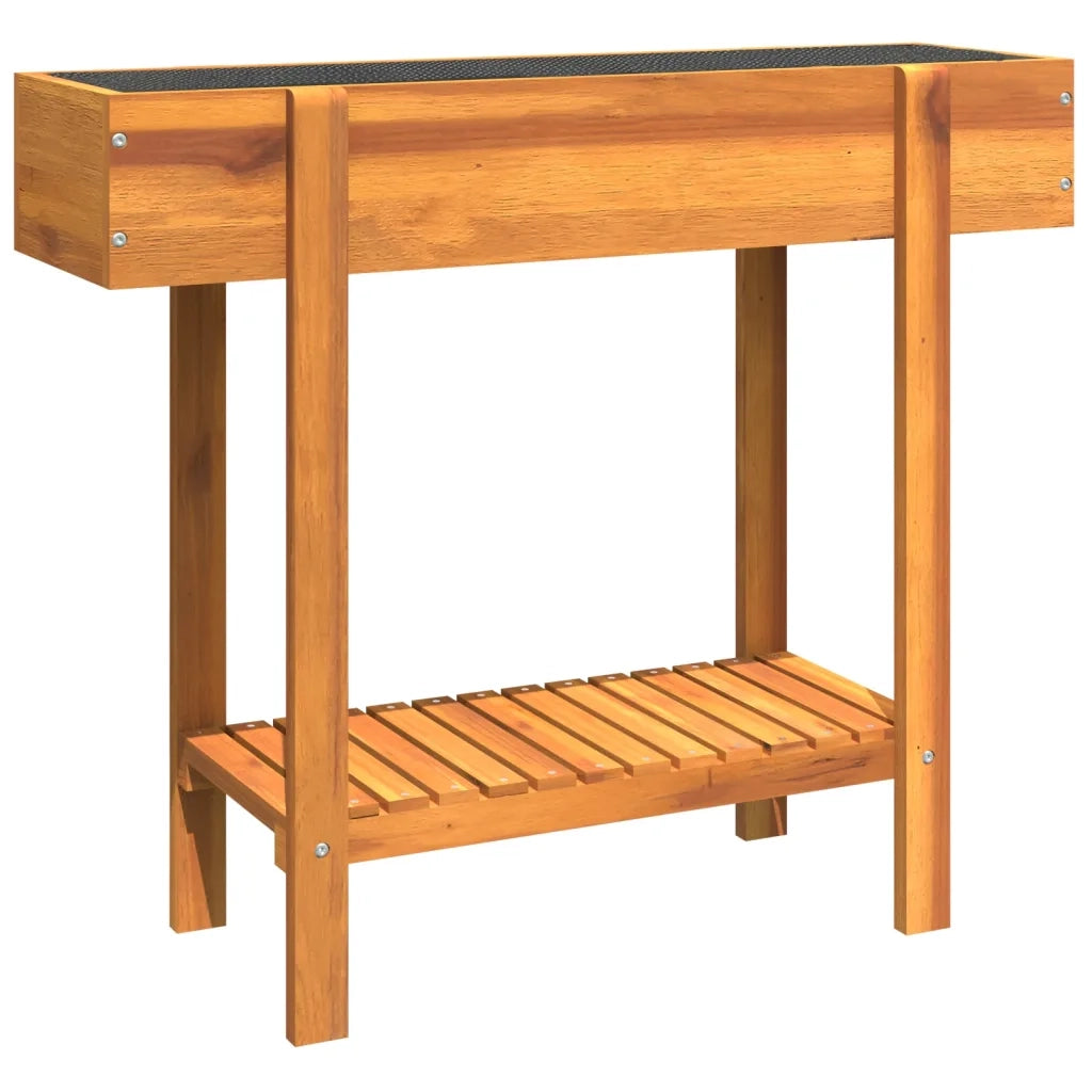 Fioriera | Cassetta per fiori | Vaso Rialzata da Giardino 90x30x75 cm Legno Massello Acacia