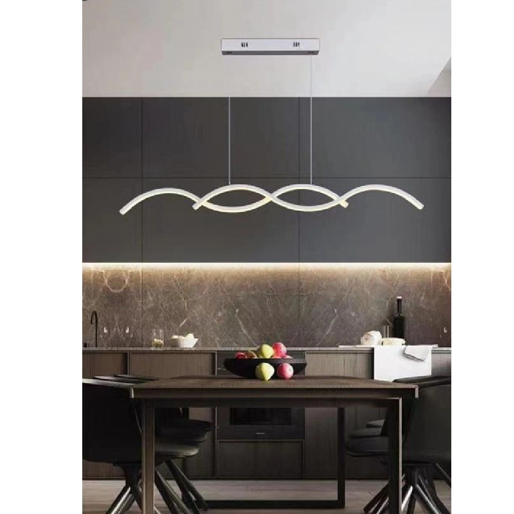 Trade Shop - Lampadario Led Moderno Lampada Twist Sospensione 25w Luce 6500k 4000k 3000k A43b -