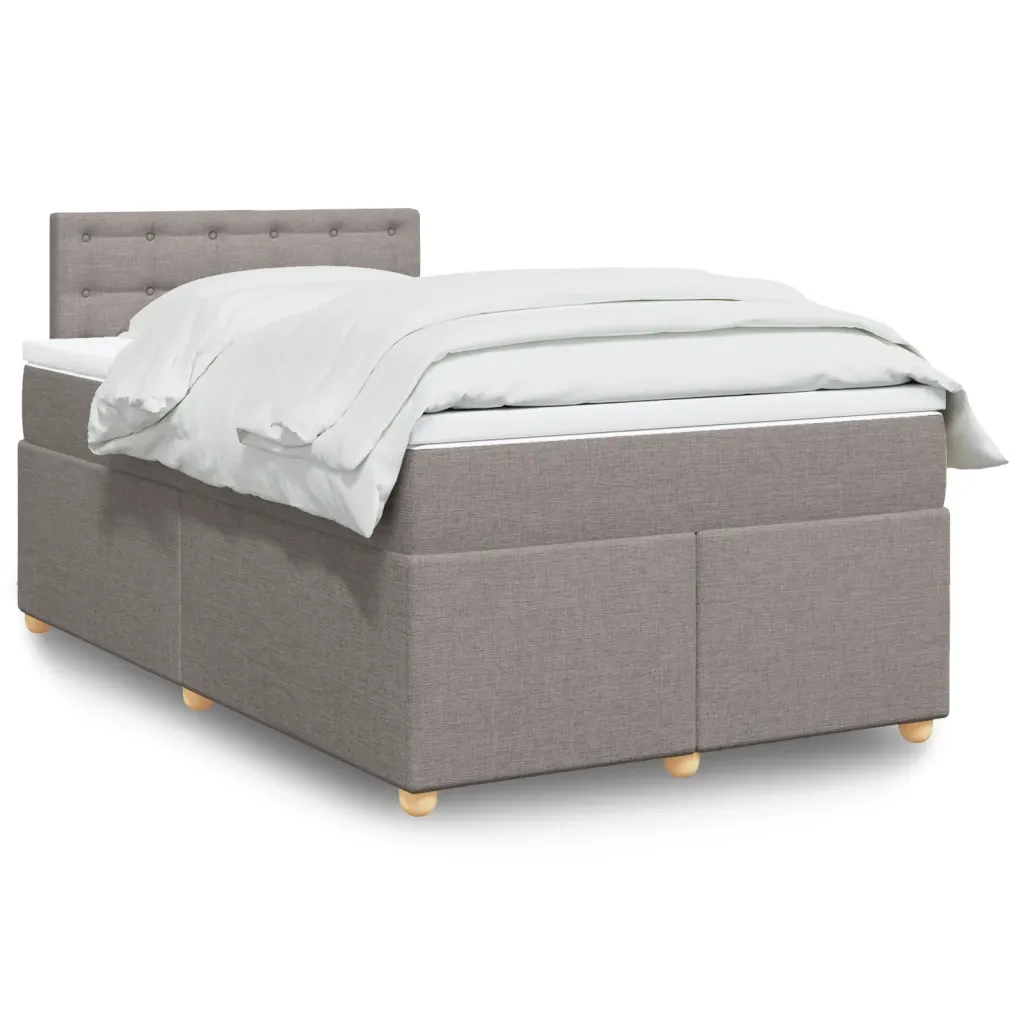 Giroletto a Molle con Materasso Tortora 120x190 cm in Tessuto 3288937