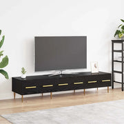 Mobile TV Rovere Nero 150 x 36 x 30 cm Legno multistrato