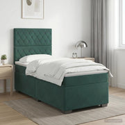 Letto box spring con materasso Verde Scuro 90 x 200 cm Velluto 3453563