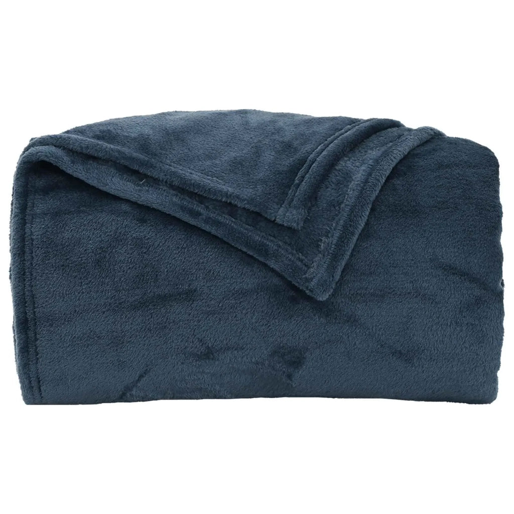 Coperte da Pile 6 pcs Blu navy 220 x 240 cm Panno